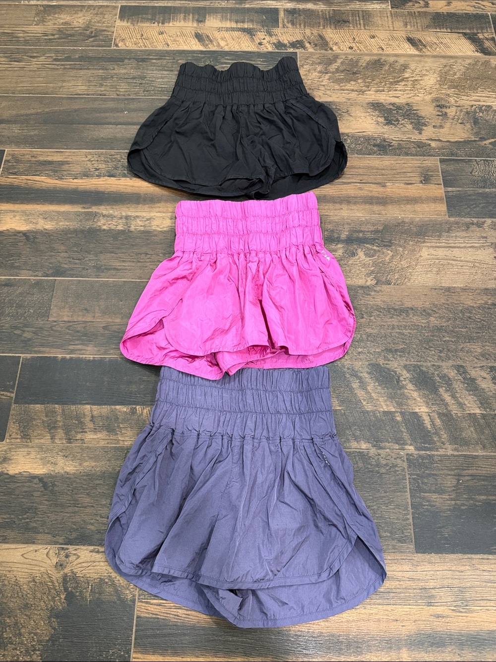 Free People Movement Smocked Waist Bubble Skirt - Black, Pink, Purple